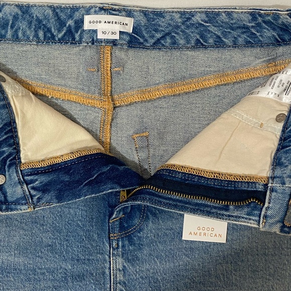 NWT Good American Micro Raw Hem Mini Skirt Size 10/30. - Picture 6 of 10